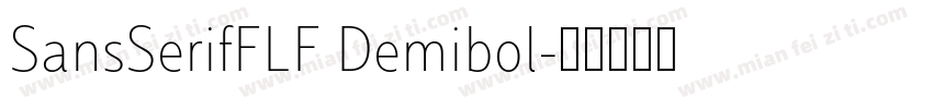 SansSerifFLF Demibol字体转换